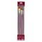 Creative Inspirations Dura-Handle Flat Assorted Size Long Handle Paint Brush Set of 3 - Solid Resin Handle, Synthetic Taklon Paint Brushes, Flat Brush for Oils, Acrylics, Watercolors - Handles Will Not Chip or Crack